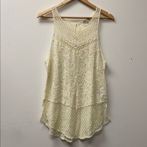 AEO American Eagle Outfitters Sleeveless Lace Top Size L